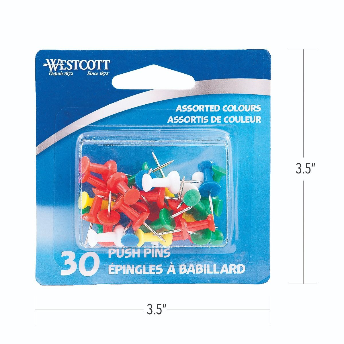 Assorted Colours, 30/Card /
Couleur assorties ? 30 par carte