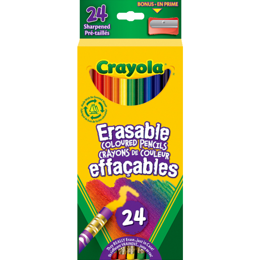 24 Erasable Coloured Pencils