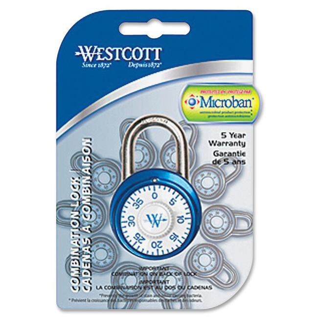 Combination Lock with Antimicrobial Protection - 4 Colours, 40mm/ 1-1/2? /
Cadenas ? combinaison antimicrobien, 4 couleurs, 40mm/1-1/2 po