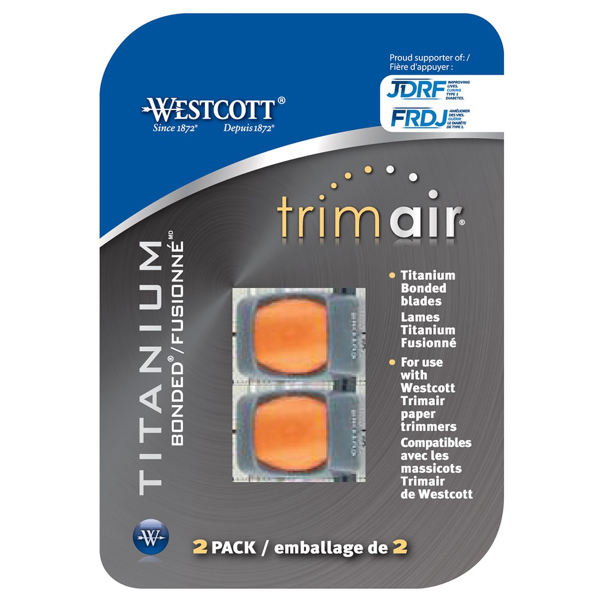 2pk Trimair Replacement Blades for 15192 Trimmer - cut blades only /
Pqt 2 de lames de rechange pour massicot Trimair 15192 - lames de coupe seulement