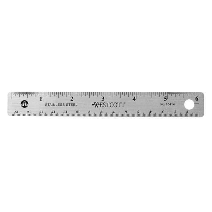 15cm/6? Stainless Steel Cork Backed Ruler
R?gle en acier inoxydable endos de li?ge caoutchout?, 15cm / 6 po