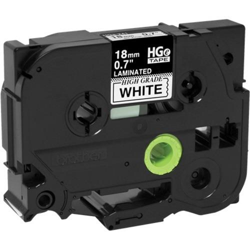 Brother HGE2415 Pack Black on White HGe 18 mm Tape with Standard Adhesive, 8 m 5-pack