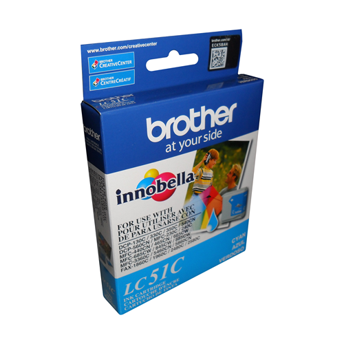 Brother LC51CS Innobella Cyan Ink Cartridge, Standard Yield