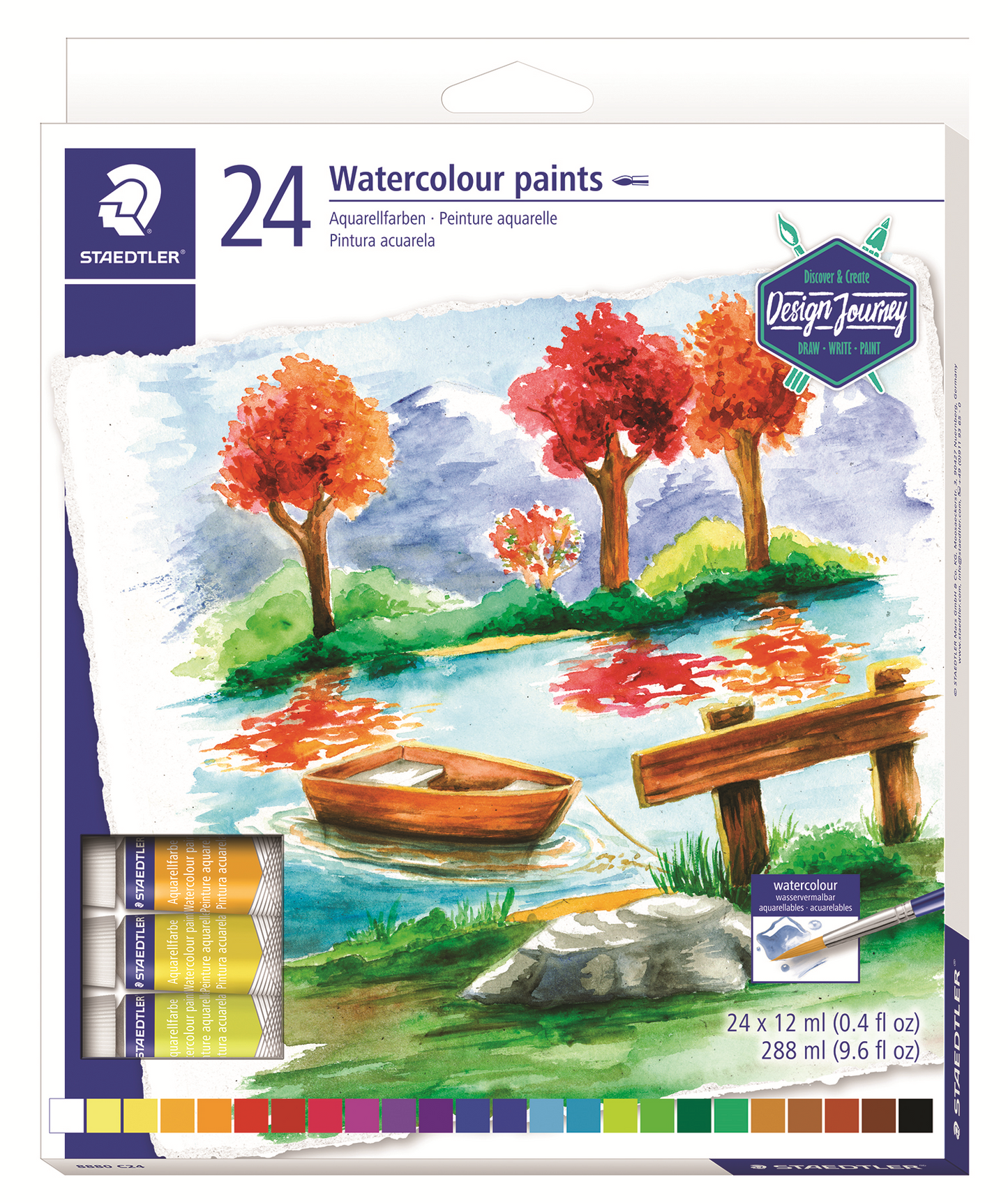 8880-C24A6 STAEDTLER-Mars Limited WTRCOLOUR PAINT 12ml AST 2