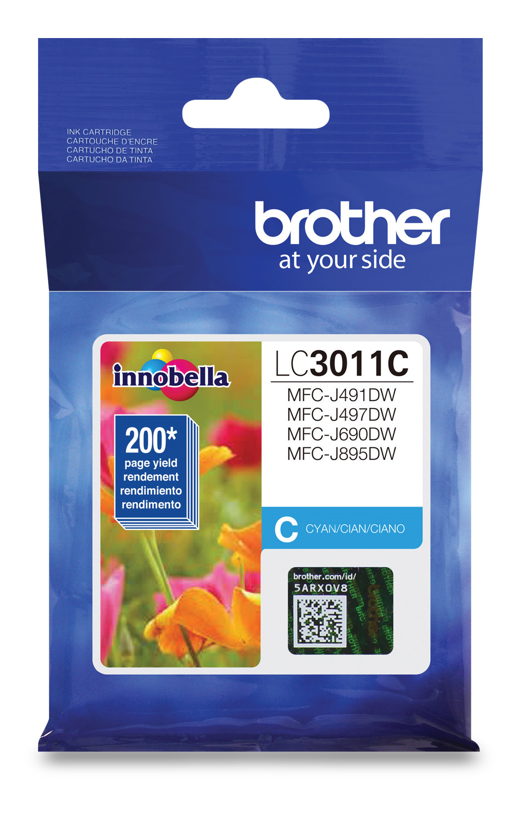Brother LC3011CS Cyan Ink Cartridge, Standard Yield
