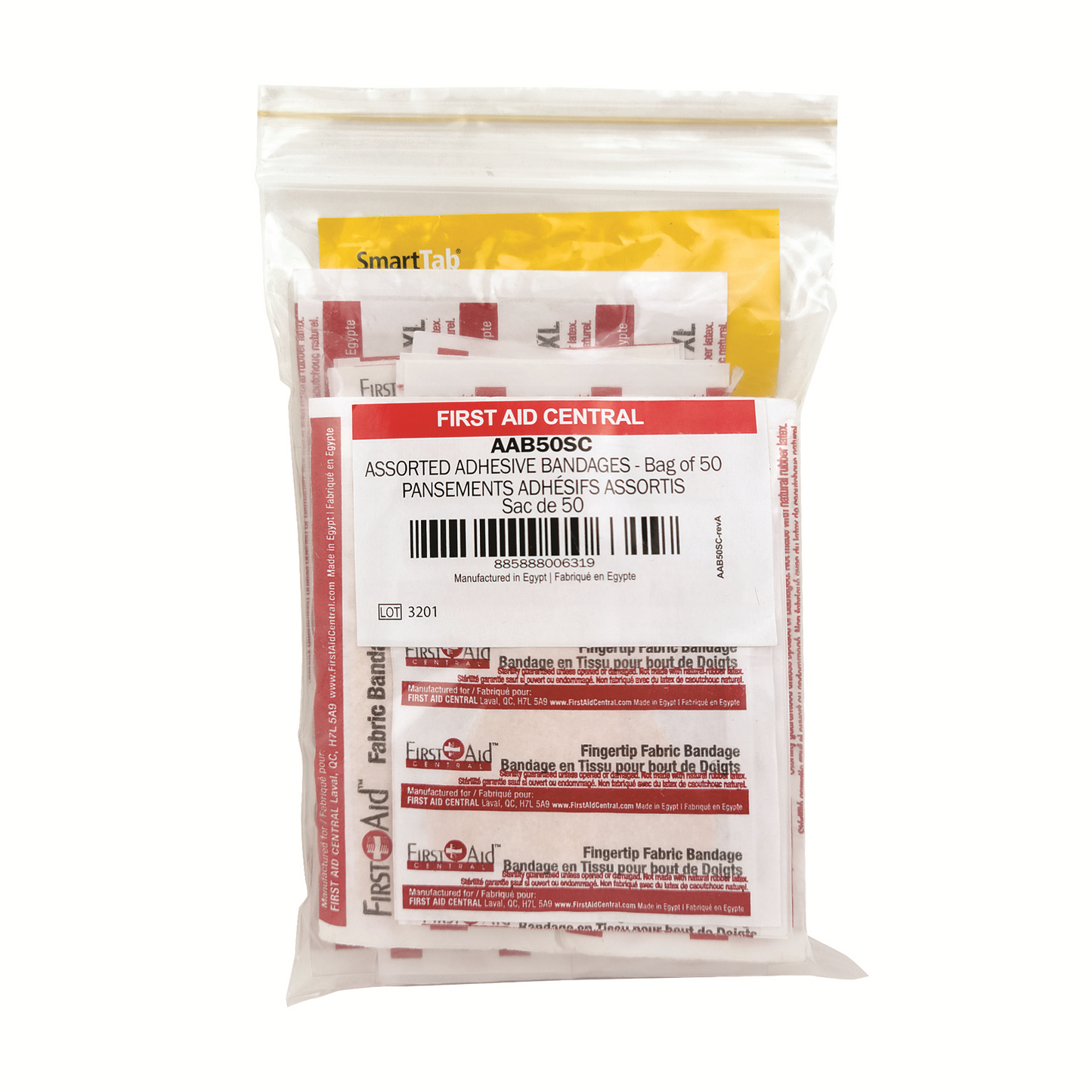 Assorted Adhesive Bandages, 50 per Bag