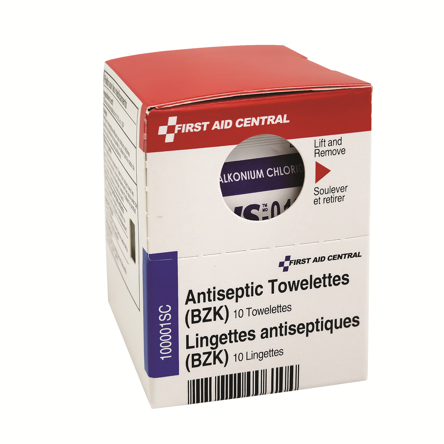 Antiseptic Towelettes (BZK), 10 per Box