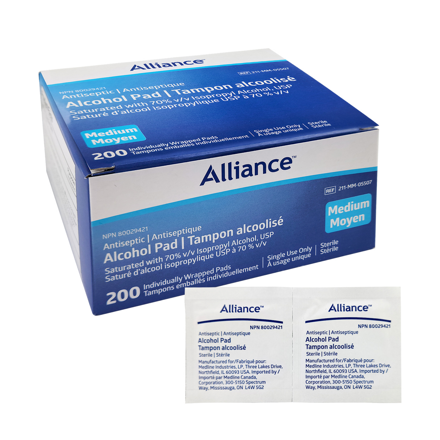 Alliance? Alcohol Prep Pads, 200/pack