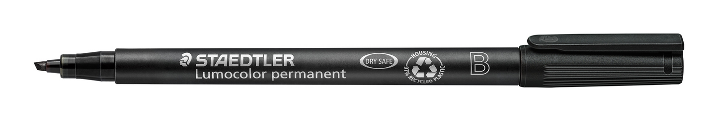 314-9 STAEDTLER-Mars Limited MARKER LUMO.CHISEL PT BLACK