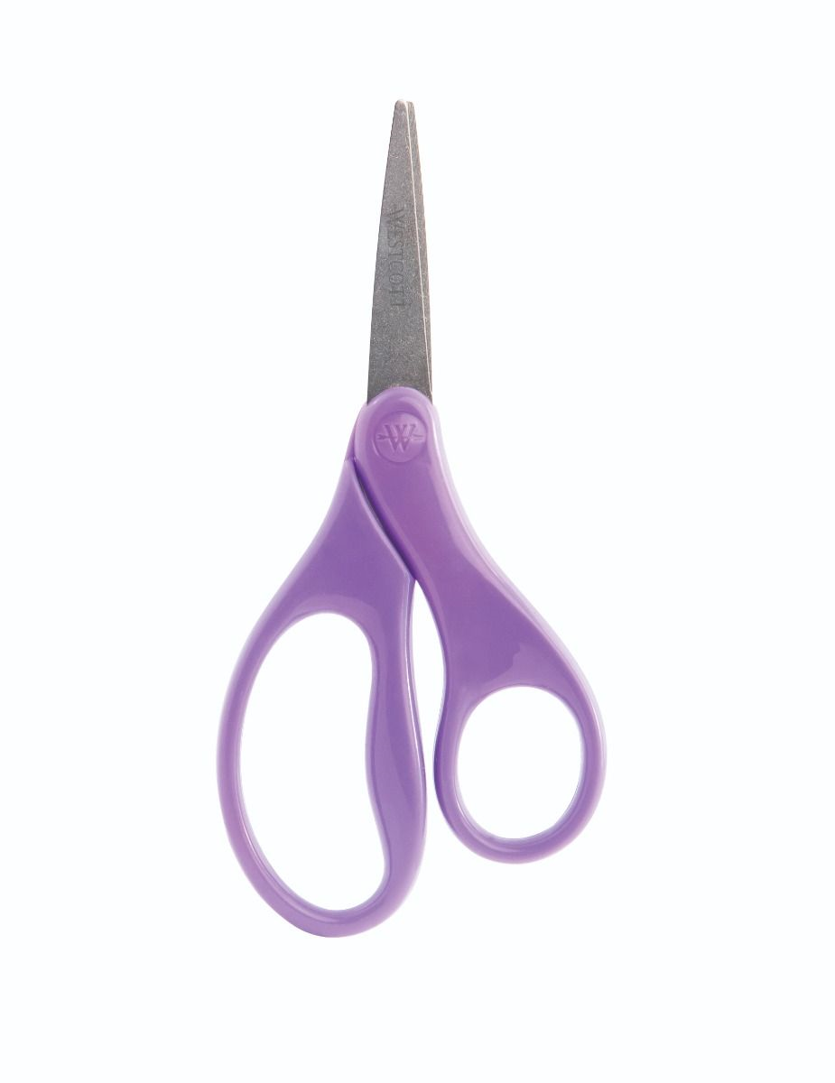 5? Antimicrobial Hard Handle Pointed Kids Scissors/ Ciseaux ? bouts pointus avec protection antimicrobienne poign?e dure pour enfants, 5 po