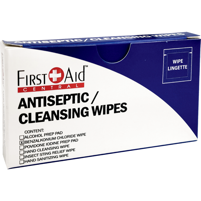 Benzalkonium Chloride Antiseptic Wipes, 12/pack
