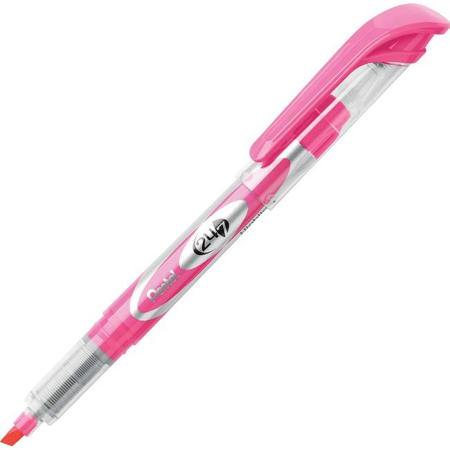 24/7 Liquid Highlighter, Chisel Tip, Pink Ink
