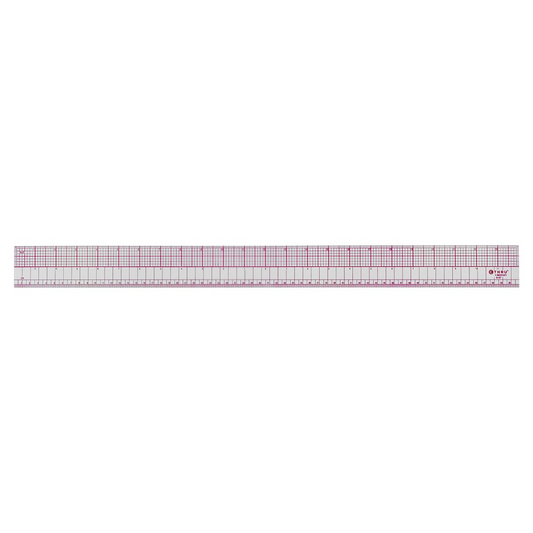 8ths and 16ths Transparent Ruler 60cm/24?  
R?gle transparente 1/8 et 1/16 au po, 60cm/24"
