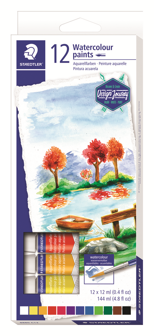 8880-C12-02 STAEDTLER-Mars Limited WTRCOLOUR PAINT 12ml AST