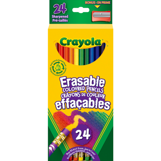 24 Erasable Coloured Pencils