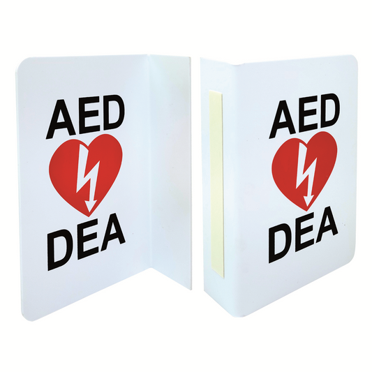 AED Sign, PVC Plastic, Projecting "L" Shape