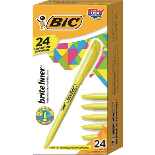 Brite Liner 24 Count Yellowlow - Yellow, 24 Units
