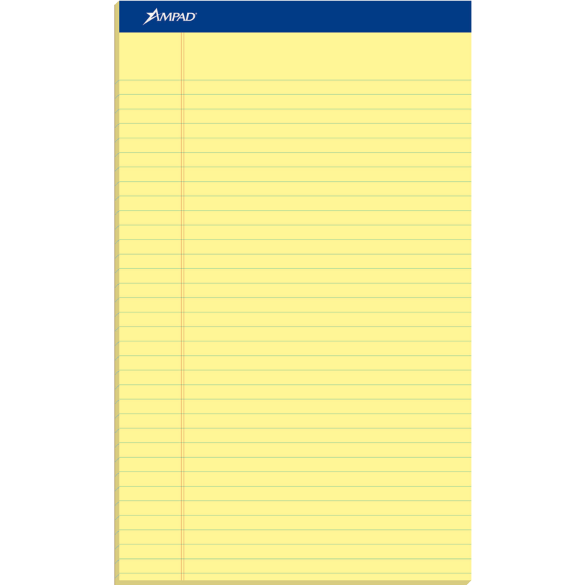 Writing Pad 8.5x14 Rule 50Shts 12pk