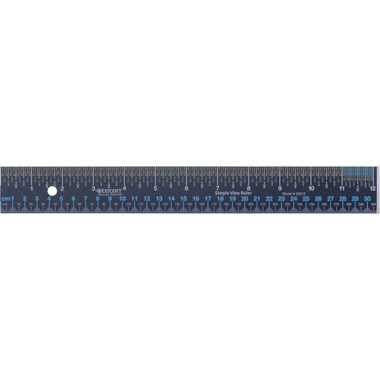 30cm/12" Simple View Ruler
R?gle en acier inoxydable Simple View, 30cm / 12 po