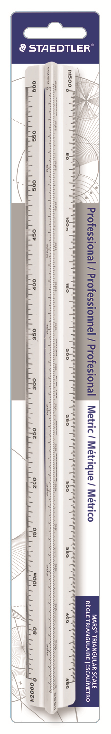 987-18-1BK STAEDTLER-Mars Limited TRIANG.RULER ARCHITEC.30cm