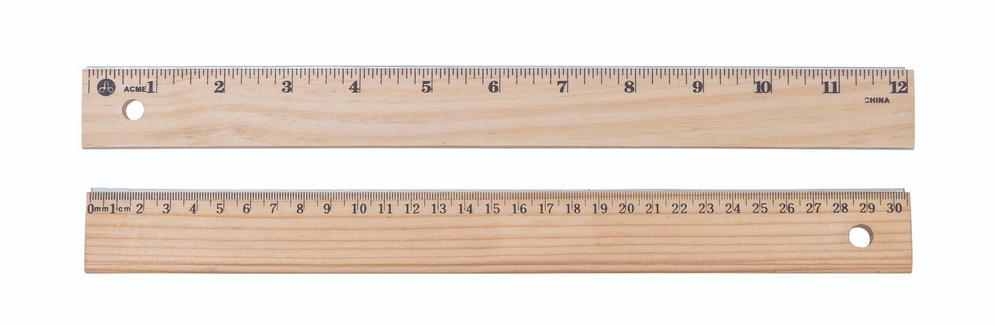 30cm/12" ? Metal Edge, Single Bevel Style / 
30cm/12 po ? biseau unique - ar?te en m?tal