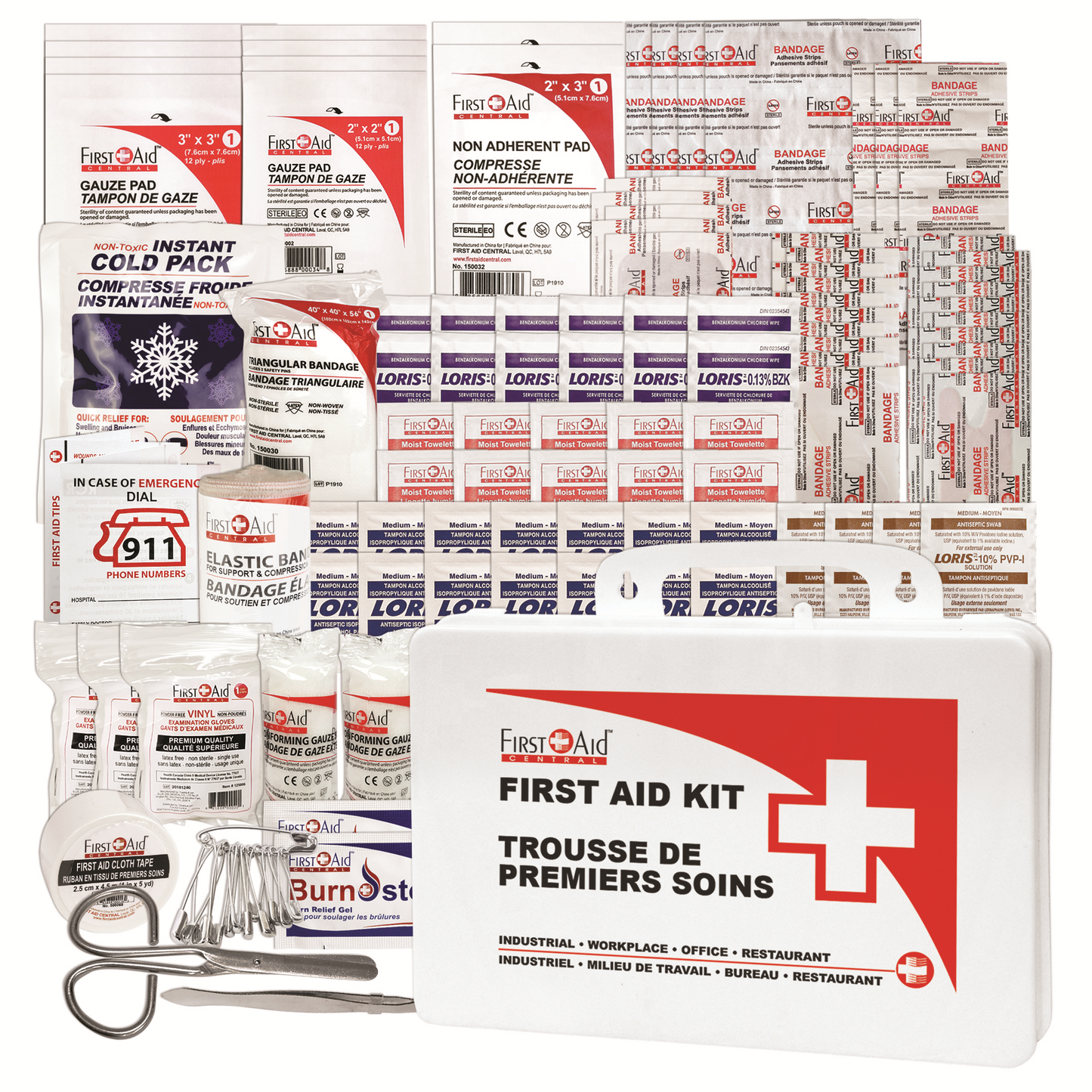 Basic First Aid Kit in Plastic Case