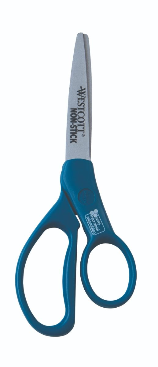 KleenEarth? 7" Student Non-Stick Antimicrobial Pointed Scissor - Teal / 
Ciseaux antiadh?sifs antimicrobiens KleenEarth? ? bouts pointus, pour ?coliers, 7 po - sarcelle