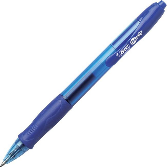 BIC GELOCITY Original, 0.7mm point/ pointe de 0,7 mm, Box / Bo?te - Blue, 12 units