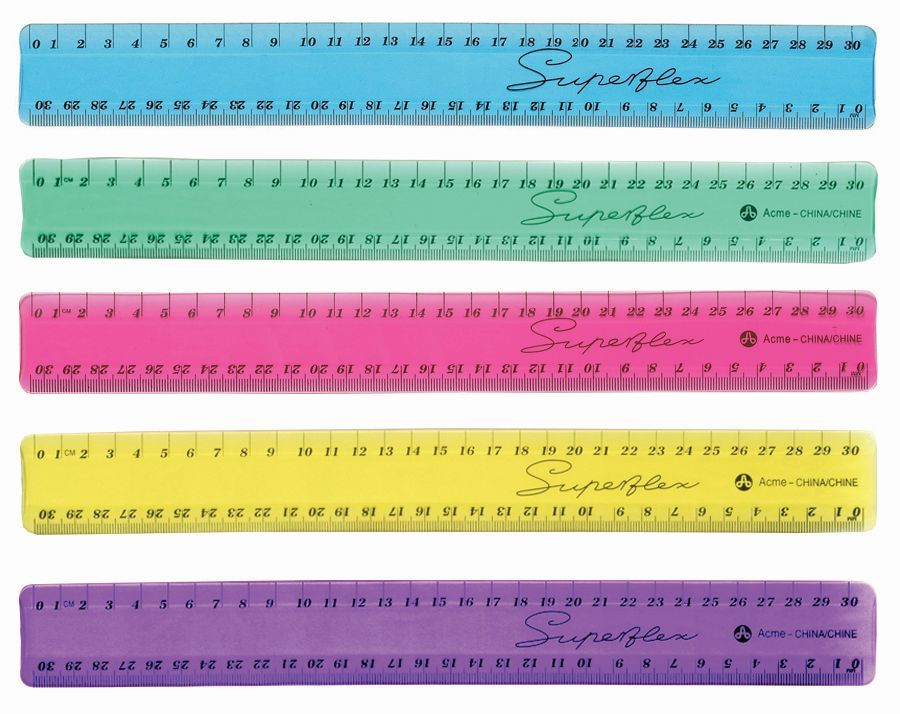 30cm Superflex ? Metric - Assorted Colours / 
30cm Superflex ? m?trique, couleurs assorties