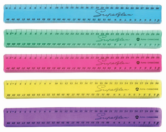 30cm Superflex ? Metric - Assorted Colours / 
30cm Superflex ? m?trique, couleurs assorties
