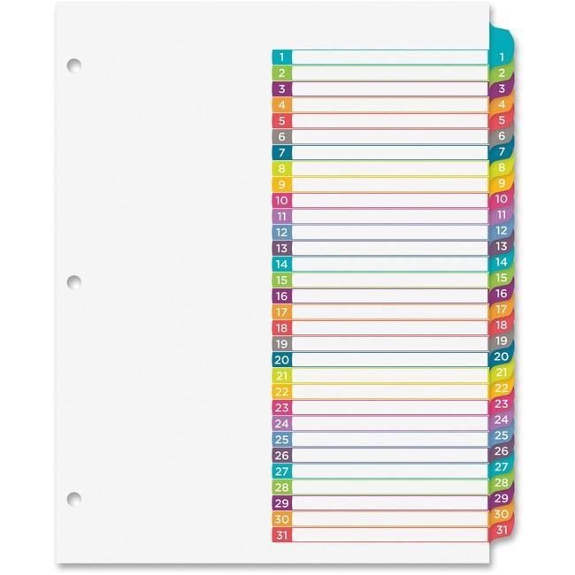 11846 READY INDEX ARCHED TABS LASER/INKJET CONTEMPORARY, 1-3