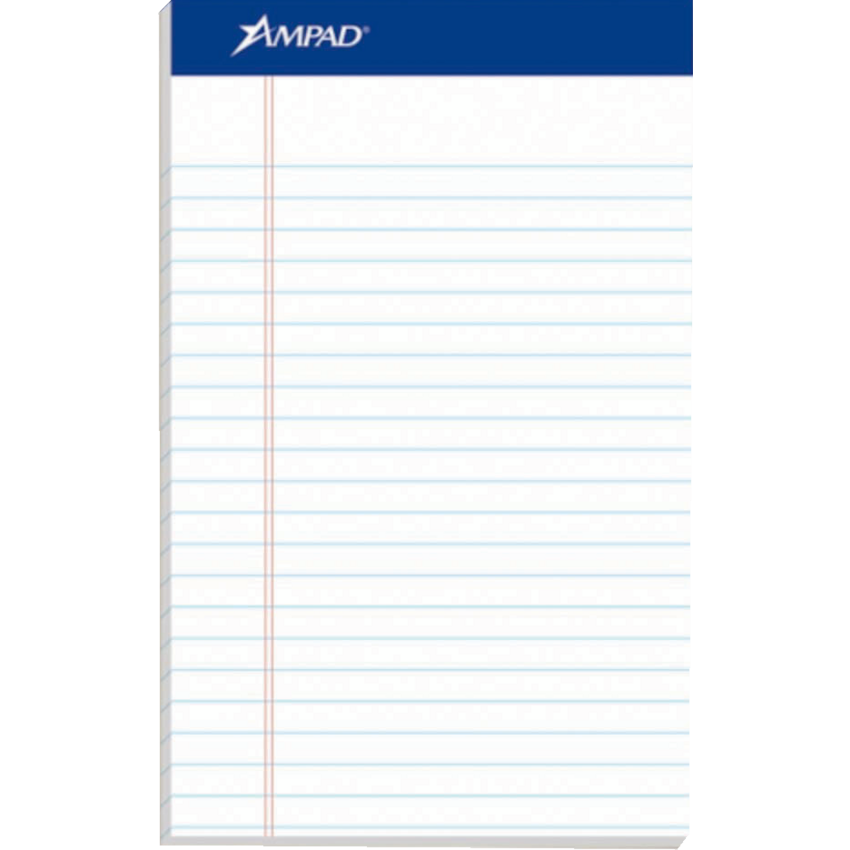 Writing Pad 5x8 Jr Rule 50Shts 12pk