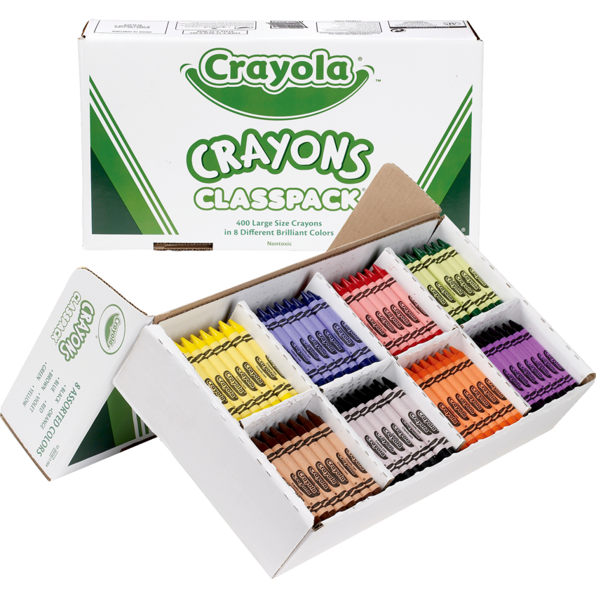 400 Large Crayon Classpack ? 8 colours