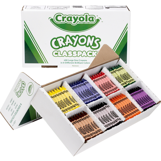 400 Large Crayon Classpack ? 8 colours