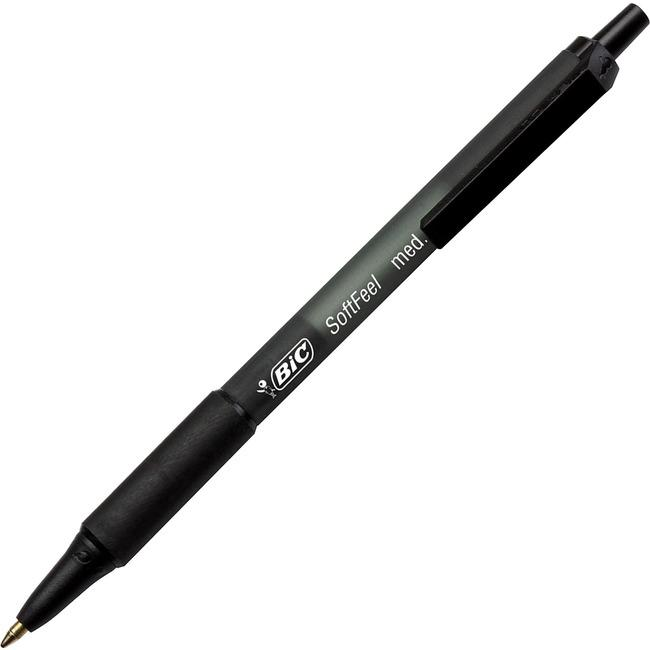 BIC SOFT FEEL, Medium Point / Pointe moyenne, Box / Bo?te - Blue, 12 units