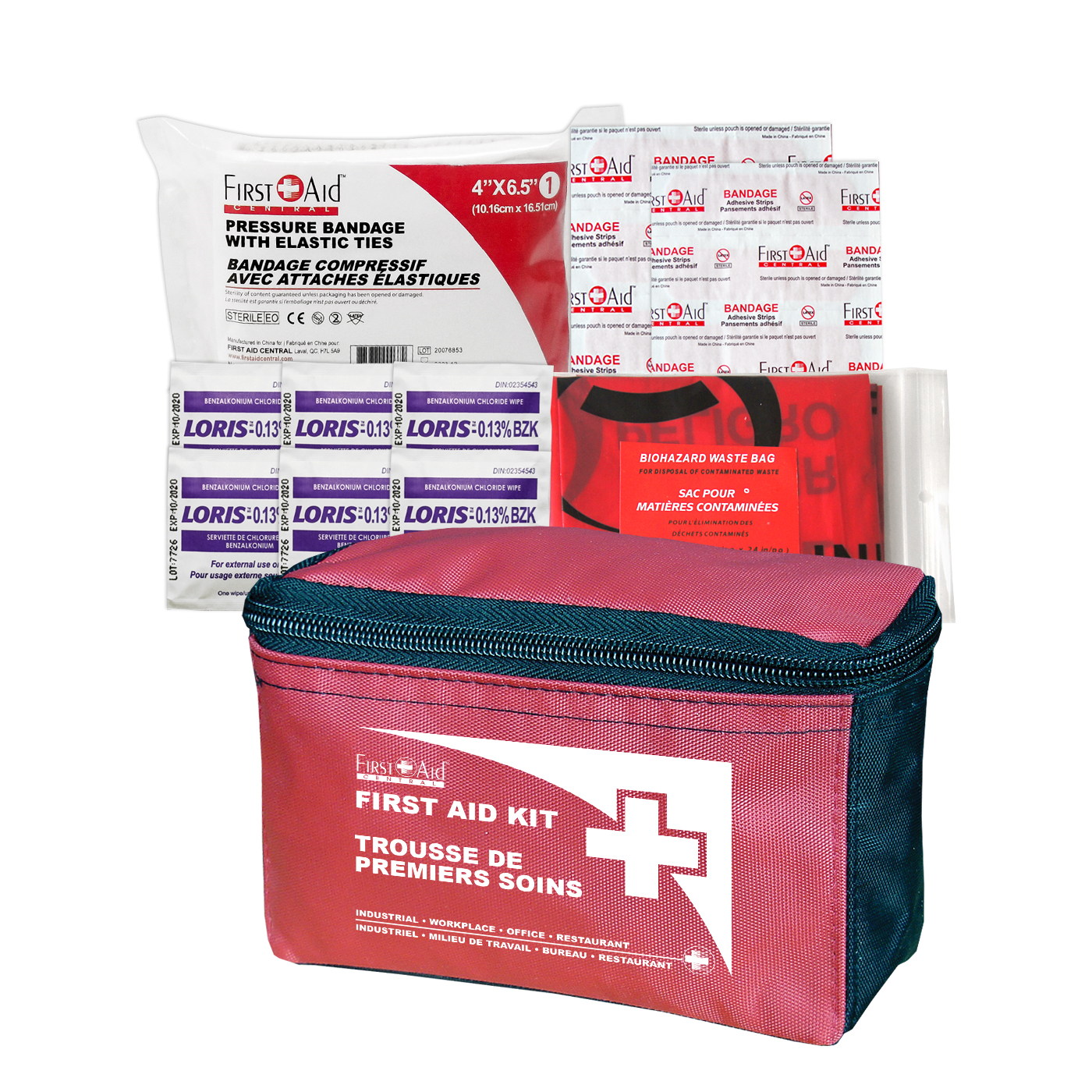 British Columbia Personal First Aid Kit in a Nylon case