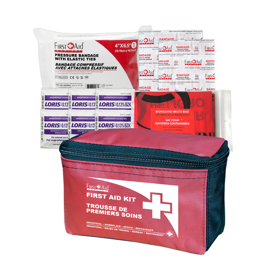 British Columbia Personal First Aid Kit in a Nylon case