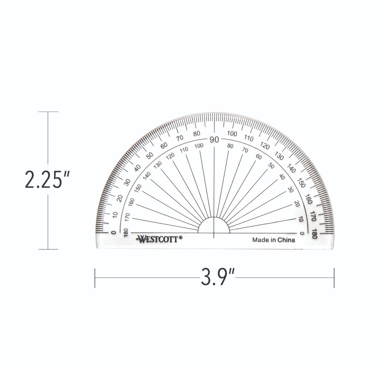 180? 4? Protractor ? Bulk / 
Rapporteur d?angle 180? de 4 po - en vrac