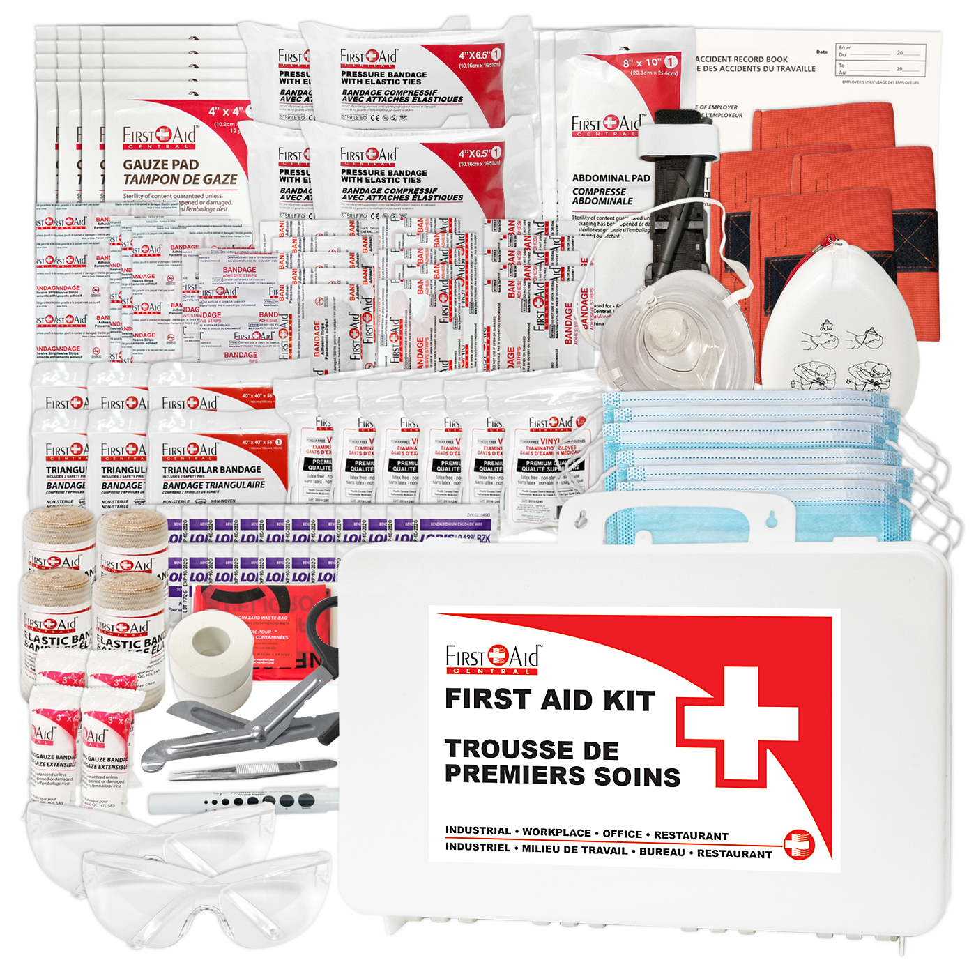 British Columbia Level 3 First Aid Kit in a Plastic Case