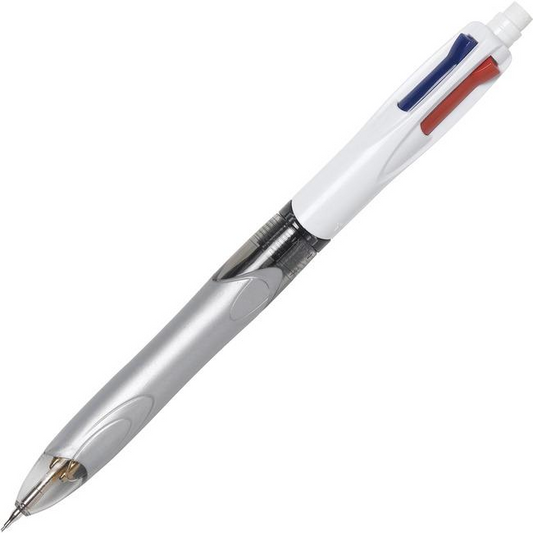 BIC 4-Color 3+1, Med Ball Pen/0.7mm Lead / moyenne stylo-bille/mine 0,7 mm, Blister / Emballage - Assorted, 1 units
