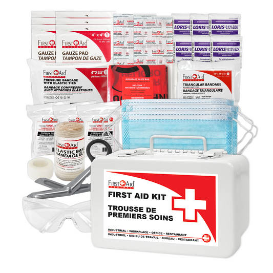 British Columbia Basic First Aid Kit in a Metal Case
