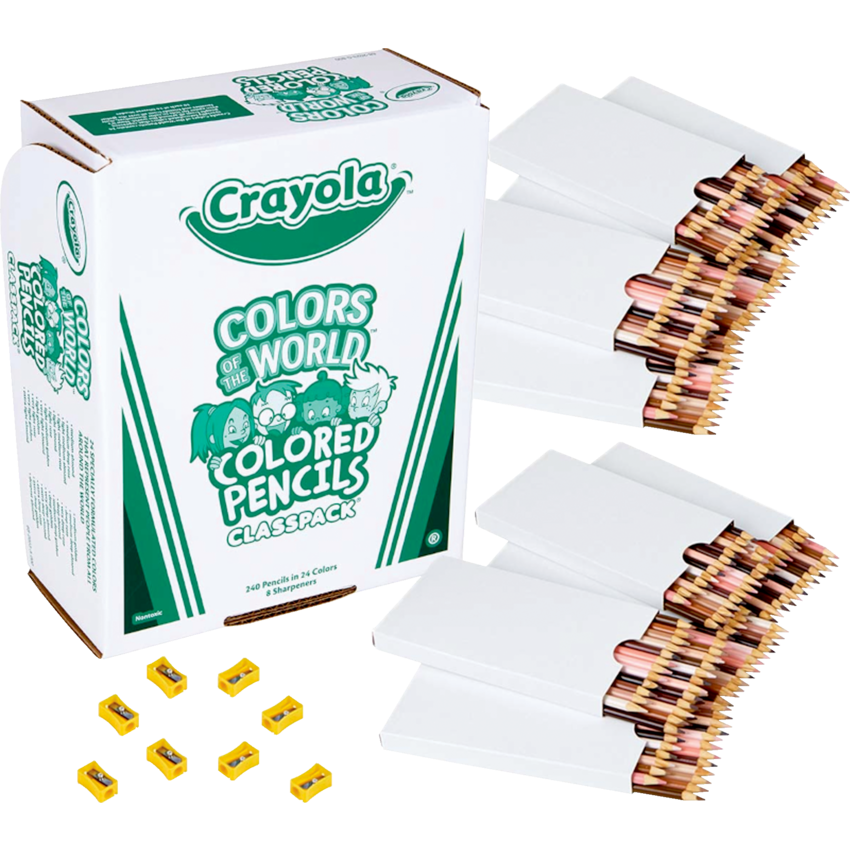 PENCILS-COLOURED CLASSPACK, COLOURS OF THE WORLD 240/BOX
