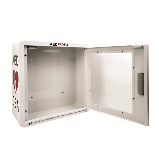 AED Wall Cabinet with Alarm, White
