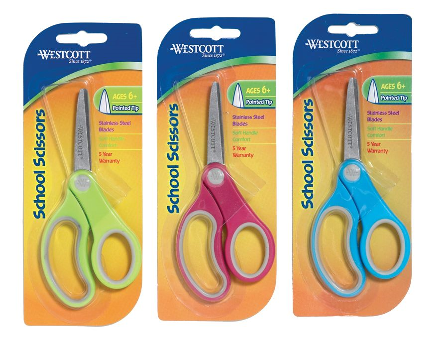 5" Kids Soft Handle Pointed Scissors - Red / 
Ciseaux ? bouts pointus et ? poign?e douce 5 po pour enfants - rouge