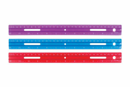 "30cm/12? Pencil Groove ? Inch/Metric Scales /  30cm/12 po rainure pour crayon ? pouces/m?trique"