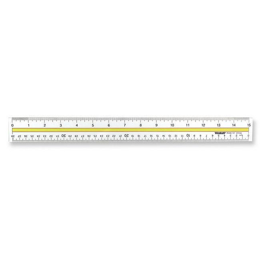 38cm/15" Data Highlight Ruler ? Inch/Metric / 
R?gle surligneuse de 38 cm/15 po ? pouces/m?trique