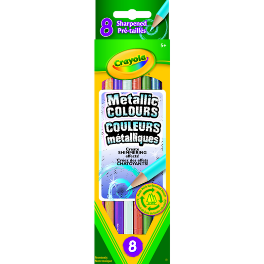 8 Metallic Coloured Pencils