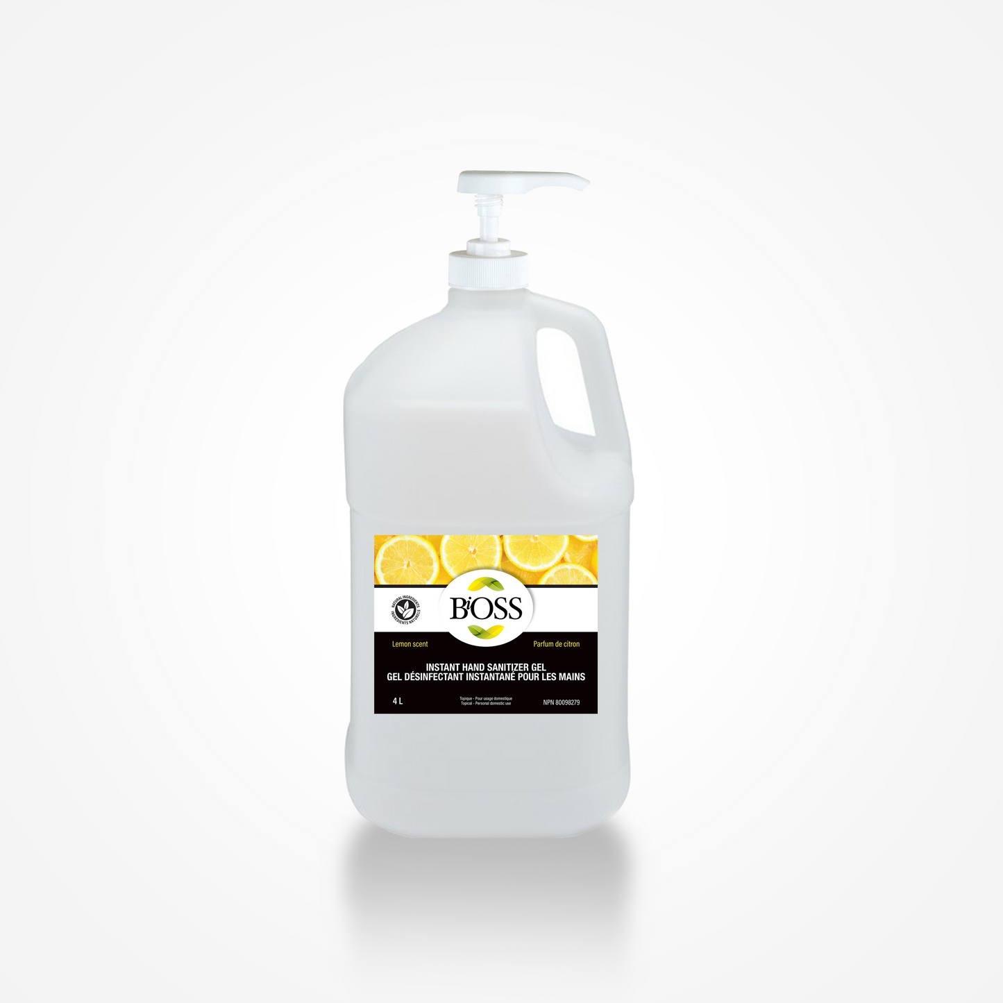 BiOSS Hand Sanitizer Gel- 3.78- Lemon scent round