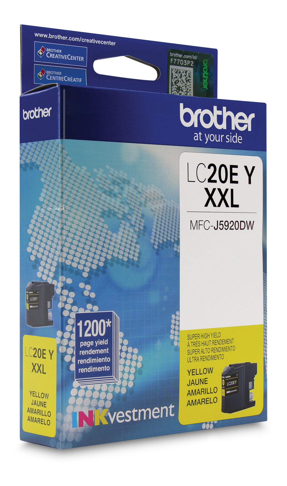 Brother LC20EYS INKvestment Yellow Ink Cartridge, Super High Yield (XXL Series)