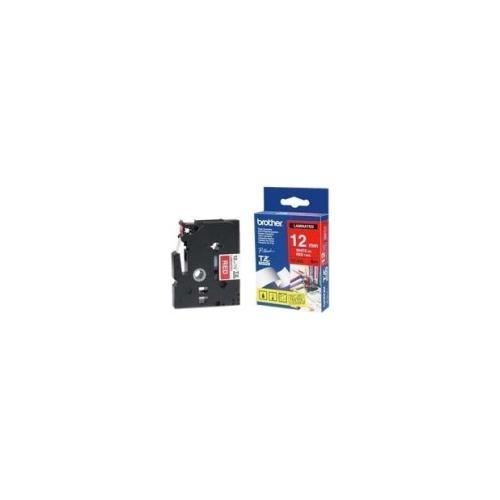 Brother Genuine TZe435 White on Red Laminated Tape for P-touch Label Makers, 12 mm wide x 8 m long